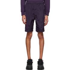 Stone Island Women Pants & Shorts Stone Island Purple Concealed Drawstring Shorts WAIST