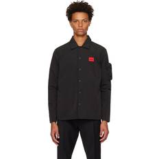 Nylon Shirts HUGO Black Crinkled Shirt Black 001