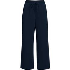 Pants Lands' End 7/8-Hose SPORT KNIT mit weitem Bein, Damen, Größe:36-38 regular, Blau, Baumwolle, Blau