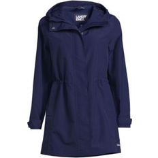 Clothing Lands' End Petite Squall Hooded Waterproof Raincoat Deep sea navy Deep sea navy