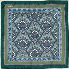 Paisley Accessories Eton Paisley Silk Pocket Square - Green