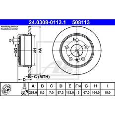 ATE Brake Disc PowerDisc 24.0308-0113.1