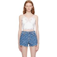 Silk Tank Tops Alexander Wang White Cropped Camisole White