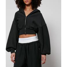 Alexander Wang Black Cropped Hoodie 020A Faded Black