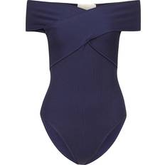 Mujer Bodys Michael Kors MKBody Cruzado De Punto Elástico - Azul