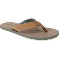 Foam Flip-Flops Dockers Mens' Flip-Flops, Dual Color Thong Sandal, Tan, Mens'