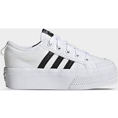 Children's Shoes adidas Girls' Little Kids' Originals Nizza Platform Casual Shoes Cloud White/Core Black/Cloud White 12.0