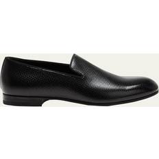 Giorgio Armani Men's Textured Leather Formal Loafers