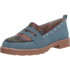 Damen - Mehrfarbig Loafers Betsey Johnson Damen Halliee Slipper, Denim Multi