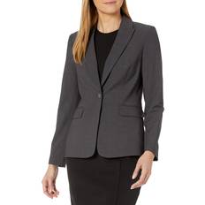 Calvin Klein Women Blazers Calvin Klein Women's One Button Lux Blazer, Charcoal