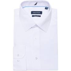 Elastane/Lycra/Spandex Shirts Nautica Men's Slim Fit Supershirt Dress Shirt White White