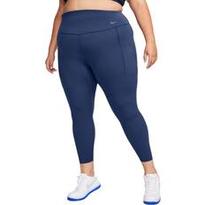 Tights Nike Women's Universa Medium-Support High-Waisted 7/8 Leggings, 1X, Midnight Navy