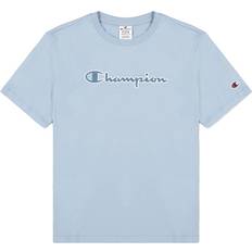 Champion T-shirts Champion damen t-shirt crewneck, rundhals, kurzarm, baumwolle, logo, einfar. Blau