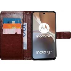 CaseOnline Wallet cover 3-kort Motorola Moto G32 Brun