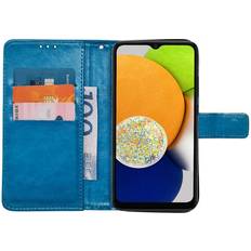 CaseOnline Wallet cover 3-kort Samsung Galaxy A03 Lyseblå