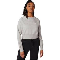 Converse Damen Pullover Converse Strip Wordmark Sweatshirt Damen Grau