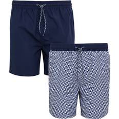 Fabric Swimming Trunks Threadbare Badeshorts Dunkelblau Unifarben für Herren