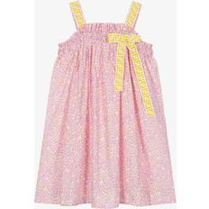 Fendi Teen Girls Pink Yellow Cotton Dress