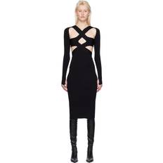 Dion Lee Black Harness Bra Midi Dress Black/Black