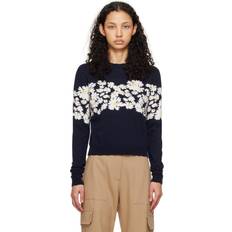 Florals - Men Jumpers MSGM Navy Floral Sweater Blue