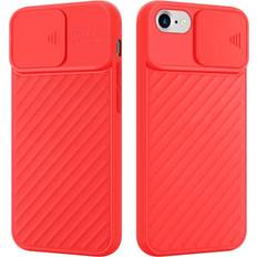 Cadorabo Red case for Apple iPhone 7 7S 8 SE 2020 TPU silicone cover protection Display Saver Display Protection