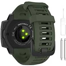 MoKo Strap Compatible with Garmin Instinct/Instinct Solar/Tactical/Instinct 2 Band Wristband, Army