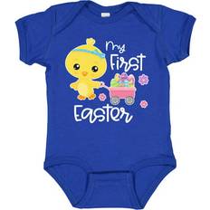 Children's Clothing Inktastic My 1st Easter with Baby Chick and Eggs in Wagon Boys or Girls Baby Bodysuit