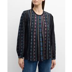 Johnny Was Linen-Blend Blouse - Calico