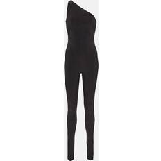 Svarta Jumpsuits & Overaller Norma Kamali One-shoulder jersey stirrup catsuit black