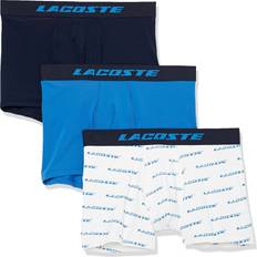 Lacoste Men's Underwear Lacoste Men's 3-Pack Regular Fit Boxer Shorts, Kingdom/Navy Blue-White