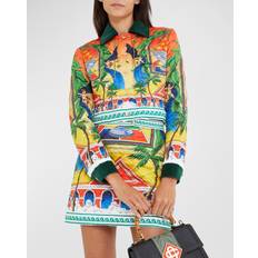 Casablanca Women Outerwear Casablanca Triomphe Dorange Cropped Jacket - Multi-Color
