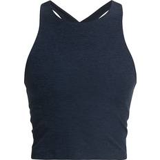 Blå - Dame - Yoga Overdele Beyond Yoga Spacedye Refocus Cropped Tank Nocturnal Navy Women's Clothing Navy