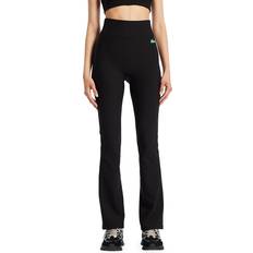 Lacoste Women Pants Lacoste Women's Bandier Knit Boot-Cut Leggings Black Black