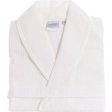 Linen - Women Robes Linum Home Textiles Waffle Weave Unisex Adult Long Sleeve Long Length Small-medium, White White