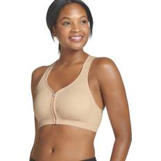 Jockey Bras Jockey Mid Impact Zip Front Sports Bra - Nude