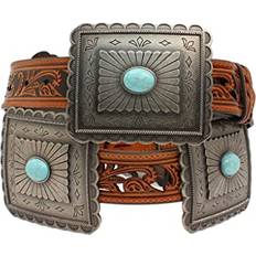 Ariat Women Accessories Ariat Women's Turquoise Concho Western Belt Tan