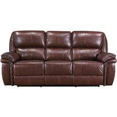 Brown - Leather Sofas Homelegance Lexicon Lyman Match Sofa 87" 3 Seater