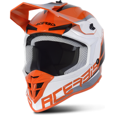 Cascos de moto Acerbis Linear S22, casco de cruz color: Naranja/Blanco/Gris/Negro tamaño: