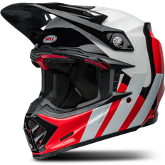 Casco de Cross Bell Ps Moto-9S Flex Blanco-Rojo 55-56cm