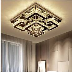 Living and Home Modern Crystal Mount Ceiling Flush Light