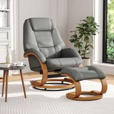 Leathers Armchairs on sale LivingAndHome PU Leather Recliner Armchair