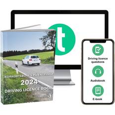 Körkortsboken på Engelska 2024 ; Driving licence book book theory pack with online exercises, theory questions, audiobook & ebook (Häftad)