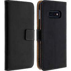 Samsung Galaxy S10e Fundas de teléfono móvil Avizar Funda Libro Cartera Para Samsung Galaxy S10e De Cuero F. Soporte, Negra