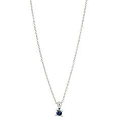 Hvidguld Charms & Vedhæng Siersbøl 14kt. hvidguldsvedhæng m/safir 3,5mm inkl. rhod