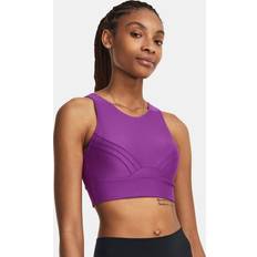 Silver - Sportswear Garment Clothing Under Armour Women's Infinity Mid Pintuck Sports Bra Cassis Metallic Silver Purple