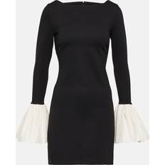 Staud Minikleid Hawthorne mit Taft Schwarz