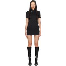 Marine Serre Black Jacquard Minidress BK99 BLACK FR