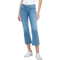 Replay Faaby Flare Crop Jeans, Blue Denim, 29, blå denim