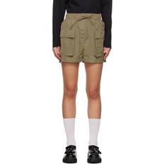 MSGM Khaki Drawstring Cargo Shorts Military Green IT