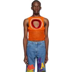 Wool Tank Tops Marni Orange Cutout Tank Top 00R17 CARROT IT